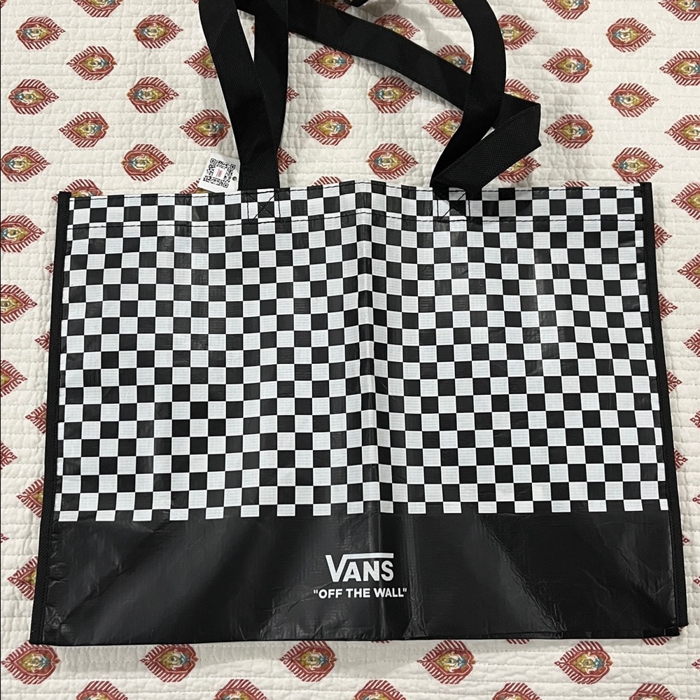 Vans Black and White Checkered Tote